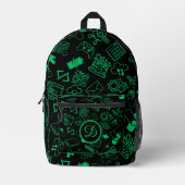 Programmierer, die Technik grün programmieren Bedruckter Rucksack (Vorderseite)