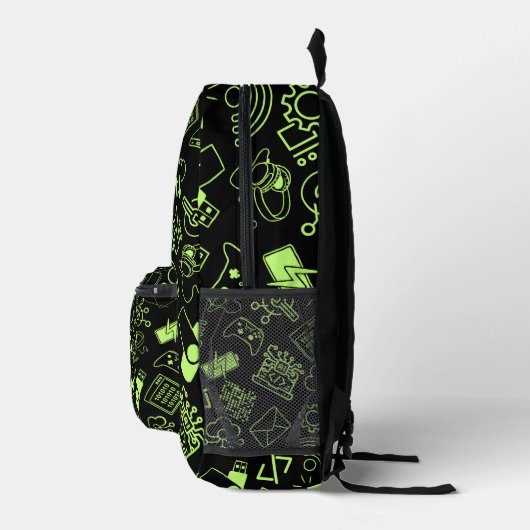 Programmierer, die Technik-Neongrün programmieren Bedruckter Rucksack (Rechts)