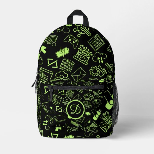 Programmierer, die Technik-Neongrün programmieren Bedruckter Rucksack (Vorderseite)