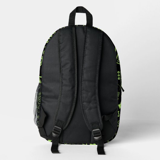 Programmierer, die Technik-Neongrün programmieren Bedruckter Rucksack (Rückseite)