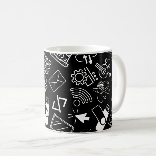 Programmierer, die Technik schwarz programmieren Kaffeetasse (VorderseiteRechts)