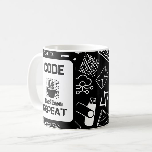 Programmierer, die Technik schwarz programmieren Kaffeetasse (Vorderseite Links)