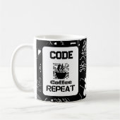 Programmierer, die Technik schwarz programmieren Kaffeetasse (Links)