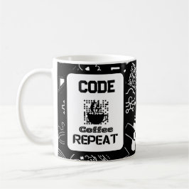 Programmierer, die Technik schwarz programmieren Kaffeetasse