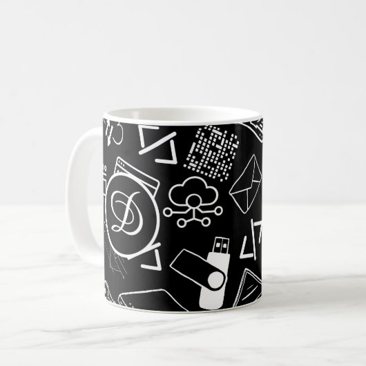 Programmierer, die Technik schwarz programmieren Kaffeetasse (Vorderseite Links)