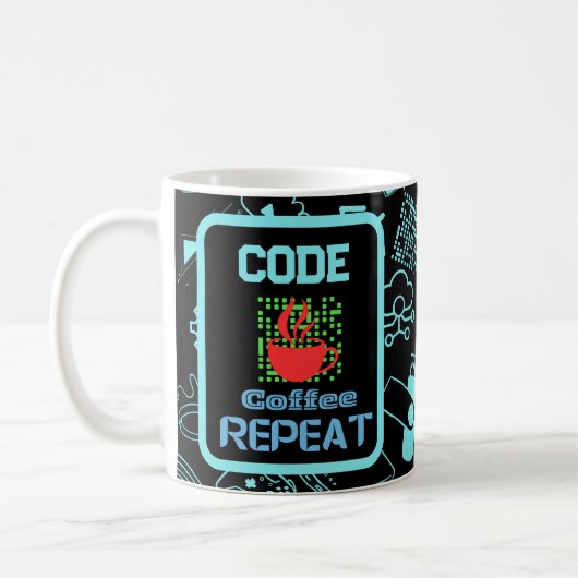 Programmierer, die Technik schwarz programmieren Kaffeetasse (Links)