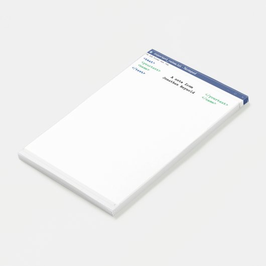 Programmierer Editor Coder Format Computer Scienti Post-it Klebezettel (angewinkelt)