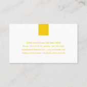 Programmierer - einfach orange gelb visitenkarte (Rückseite)