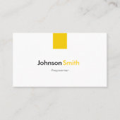 Programmierer - einfach orange gelb visitenkarte (Vorderseite)