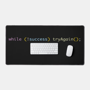 Programmierer Entwickler Coding Humor Versuchen Si Schreibtischunterlage