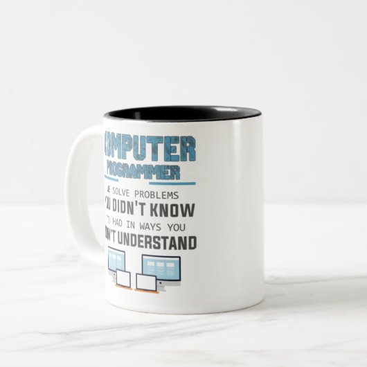 Programmierer-Entwickler-Informatiker Geschenk-IXe Zweifarbige Tasse (Vorderseite Links)