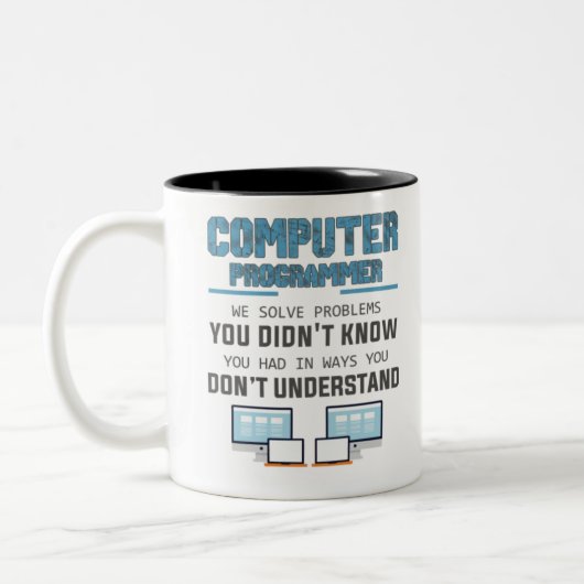 Programmierer-Entwickler-Informatiker Geschenk-IXe Zweifarbige Tasse (Links)