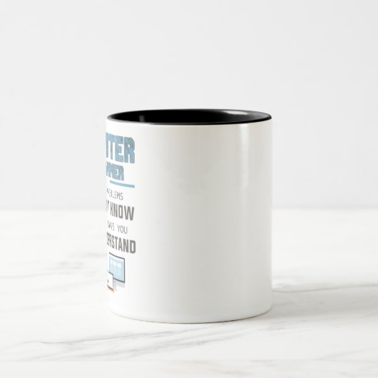 Programmierer-Entwickler-Informatiker Geschenk-IXe Zweifarbige Tasse (Mittel)