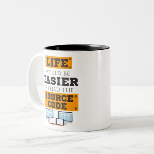Programmierer-Entwickler-Informatiker Geschenk-NhS Zweifarbige Tasse (Vorderseite Links)