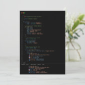 Programmierer Entwickler Schwarze Hochzeits-Einlad Einladung (Stehend Vorderseite)