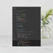 Programmierer Entwickler Thema Hochzeitseinladung Einladung (Stehend Vorderseite)