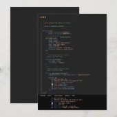 Programmierer Entwickler Thema Hochzeitseinladung Einladung (Vorne/Hinten)