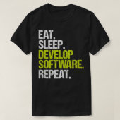 Programmierer Entwickler von Sleep Software T-Shirt (Design vorne)