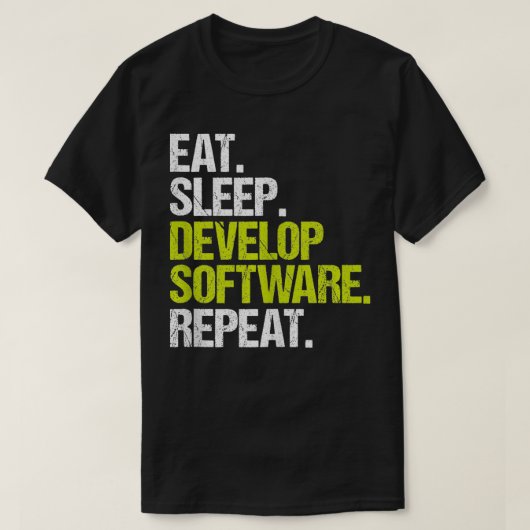 Programmierer Entwickler von Sleep Software T-Shirt (Design vorne)