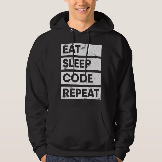 Programmierer Essen Schlaf Code Wiederholen Progra Hoodie (Vorderseite)
