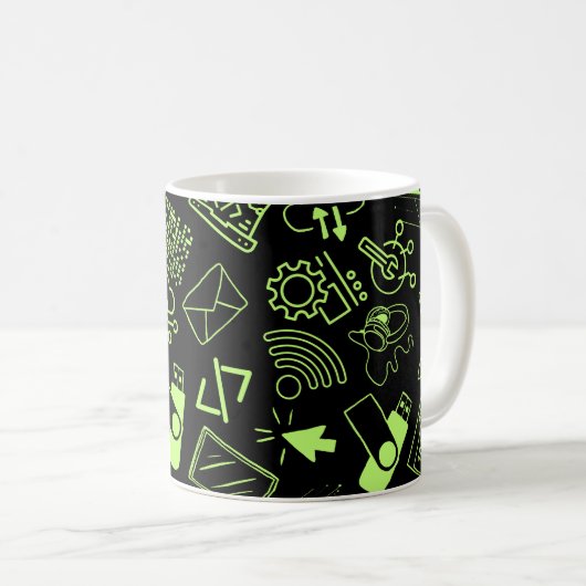 Programmierer für Computertechnik-Nebel Kaffeetasse (VorderseiteRechts)