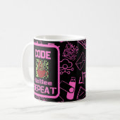 Programmierer für Computertechnik, rosa Kaffeetasse (Vorderseite Links)