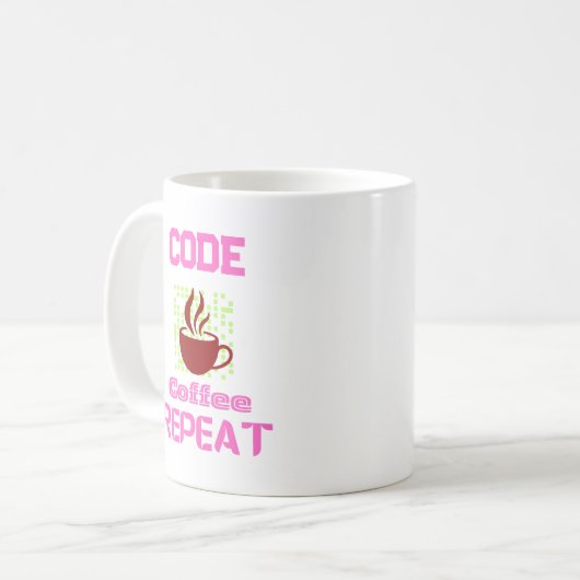 Programmierer für Computertechnik, rosa Kaffeetasse (Vorderseite Links)