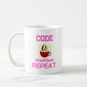 Programmierer für Computertechnik, rosa Kaffeetasse (Links)