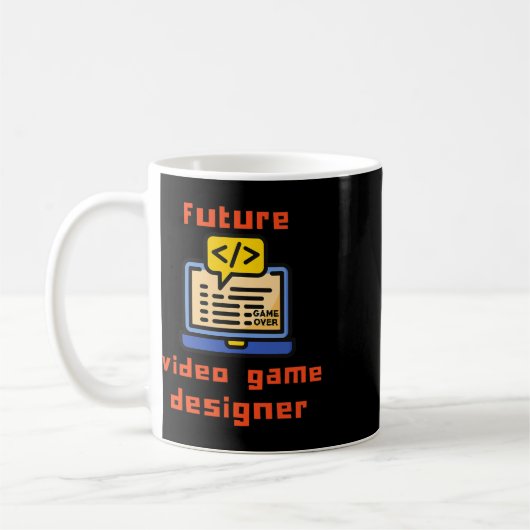 Programmierer für das zukünftige Videospiel-Design Kaffeetasse (Links)