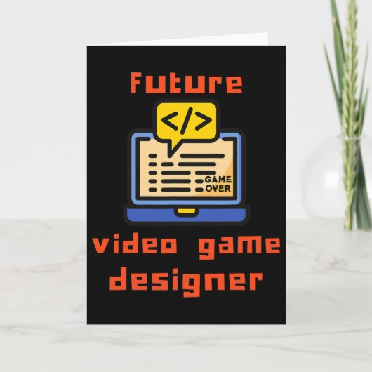 Programmierer für das zukünftige Videospiel-Design Karte (Vorderseite)