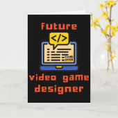 Programmierer für das zukünftige Videospiel-Design Karte (Gelbe Blume)