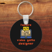 Programmierer für das zukünftige Videospiel-Design Schlüsselanhänger (Vorderseite)