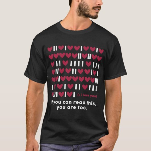 Programmierer Geek Binary Code Herz Valentine Deve T-Shirt (Vorderseite)