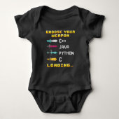 Programmierer Geek Java C Python Computer IT Nerd Baby Strampler (Vorderseite)