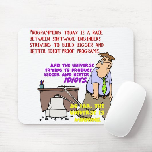 Programmierer gegen das Universum (1) Mousepad (Mit Mouse)