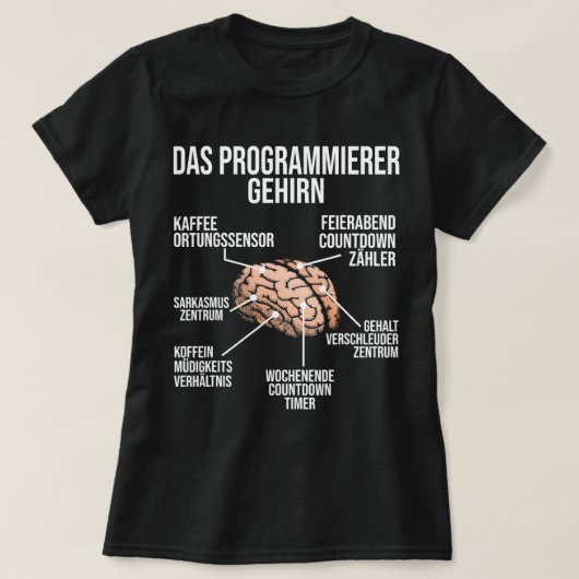 Programmierer Gehirn Funny Computer Skills Nerd Ad T-Shirt (Design vorne)