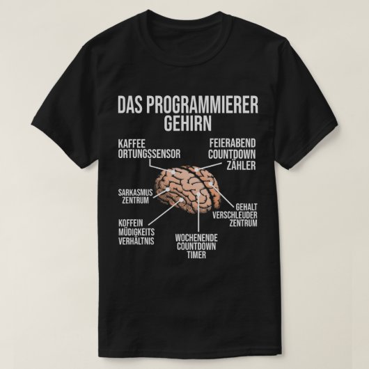 Programmierer Gehirn Funny Computer Skills Nerd Ad T-Shirt (Design vorne)