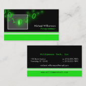 Programmierer-Grün 1 und 0 die Visitenkarten Visitenkarte (Vorne/Hinten)