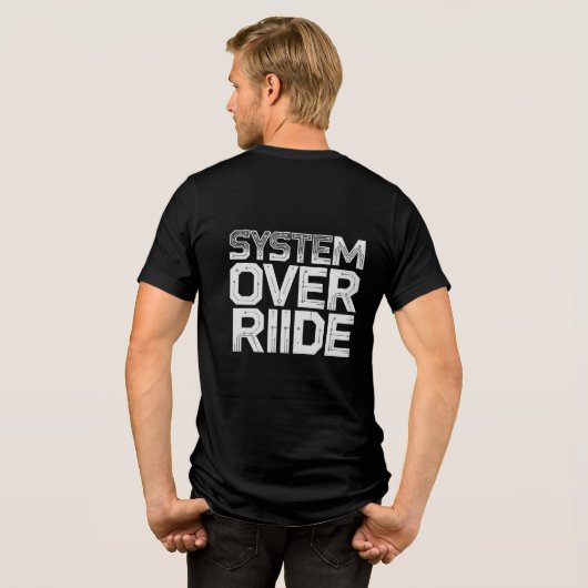 Programmierer Hacker Design Tri-Blend Shirt (Rückseite voll)
