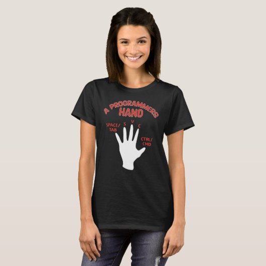 Programmierer Hand-Software-Entwickler-Computerein T-Shirt (Vorne ganz)