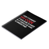 Programmierer Ich kommentiere meinen Code nicht Notizblock (Linke Seite)