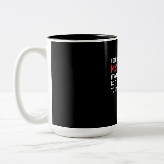Programmierer Ich kommentiere meinen Code nicht Zweifarbige Tasse (Links)
