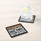 Programmierer Ich versuche Dinge Cool zu machen Lu Rechteckiger Pappuntersetzer (Vor Ort)