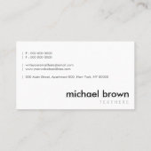 Programmierer in einfachem Schwarz Visitenkarte (Rückseite)