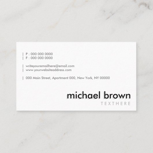 Programmierer in einfachem Schwarz Visitenkarte (Rückseite)