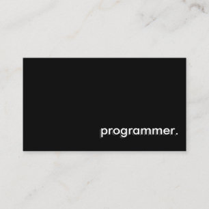 Programmierer in einfachem Schwarz Visitenkarte