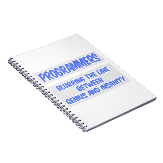 Programmierer Joke .. Genie und Wahnsinn Notizblock (Rechte Seite)