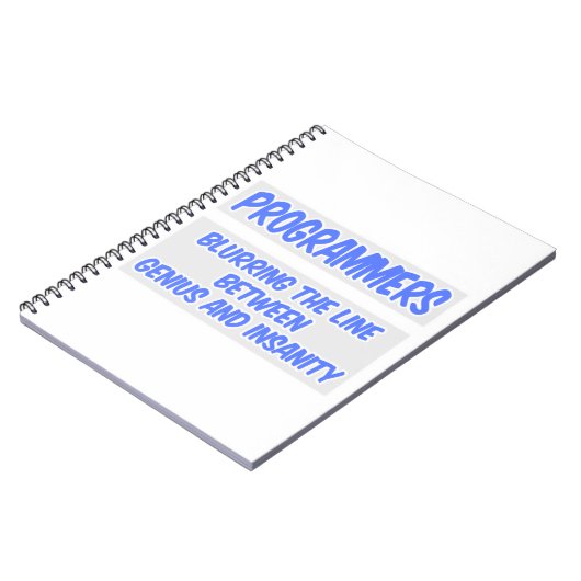 Programmierer Joke .. Genie und Wahnsinn Notizblock (Linke Seite)