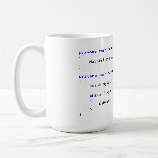 Programmierer-Kaffee-Tasse C scharfe Kaffeetasse (Links)