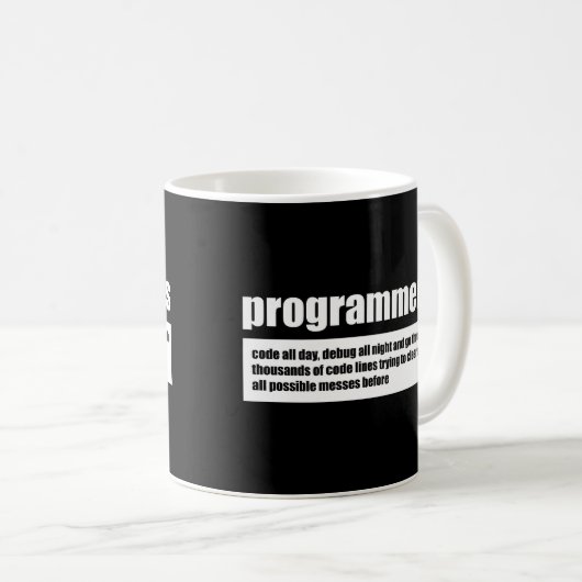 Programmierer Kaffeetasse (VorderseiteRechts)